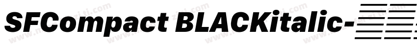 SFCompact BLACKitalic字体转换